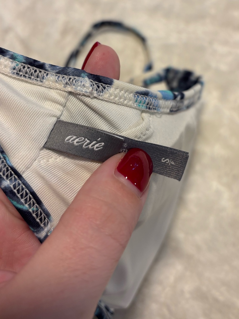 Aerie Blue Floral Print Bikini Top - Picture 14 of 14